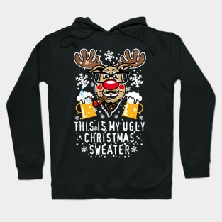 My ugly Christmas Sweater Rudolf Hoodie